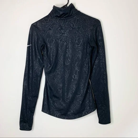 Nike Dri-Fit Black Embossed Snake Print Pullover Size Small - Picture 5 of 5